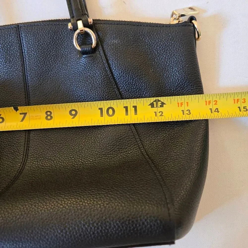 Coach Black Pebbled Leather Kelsey Satchel or Crossbody Purse